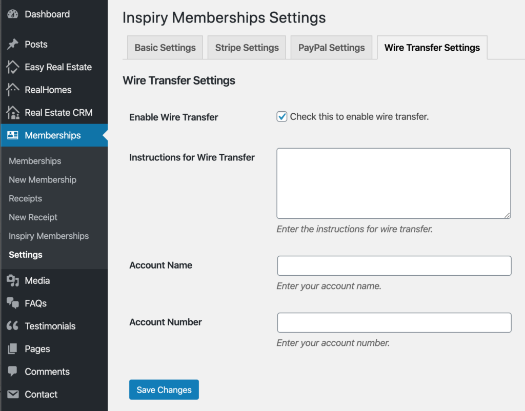 inspiry membership plugin